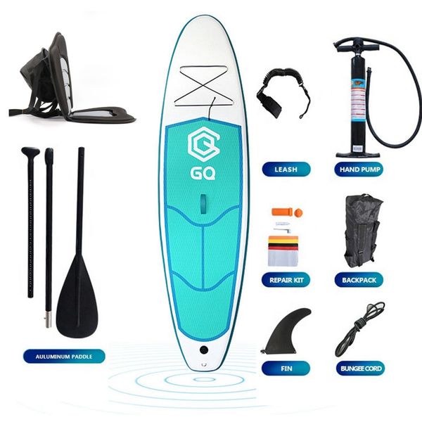 

290x76x10cm stand up paddle board set inflatable surfboard portable sup for beginner levels kayak seat with backbag complete equipment