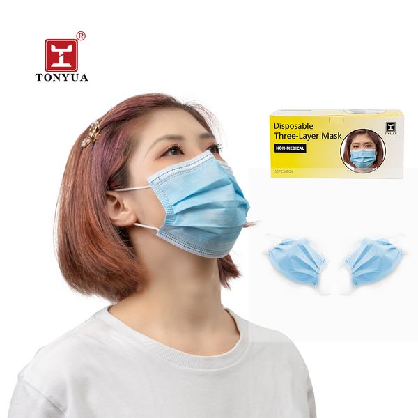 

disposable 3ply mak face civil use dust with earloop, anti-haze mask 3-ply-face-mask new year