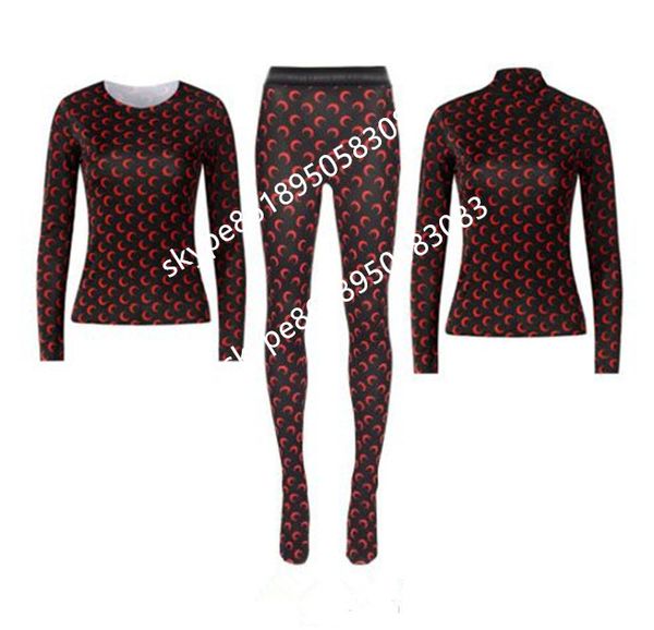 

2021 women marine serre brand leggins pants long sleeve letter print couple shirts autumn loose pullover t shirt polo ing, Black
