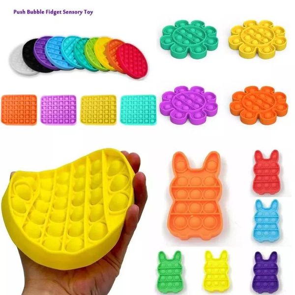

push bubble fidget toys pop it squeeze toy relieve stress autism special needs stress reliever helps relieve stress and increase focus soft