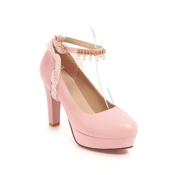 

dress shoes in the spring of 2021 thick with high heel strap shallow single female 40-43, Black