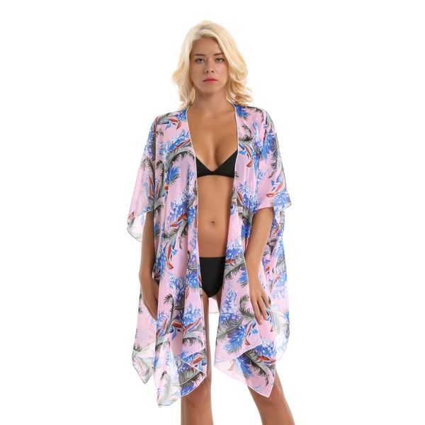 

women's swimwear 2021 summer bikini cover up chiffon swimsuit beach kaftan dress women sarong cover-ups bathing suit wear tunic cu59, White;black
