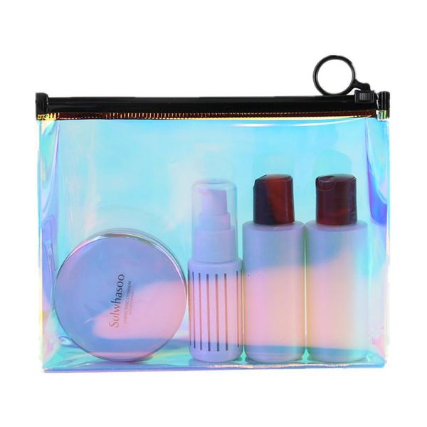 

transparent green laser cosmetic bag cases for women 2020 travel organizer make up beauty waterproof storage pouch toiletry kit
