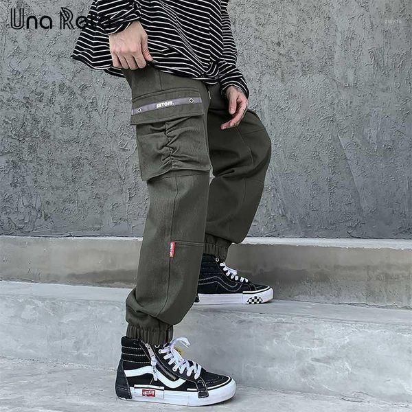 

una reta pants men new fashion casual loose unique pocket design joggers harem pants sweatpant hip hop trousers man streetwear1, Black