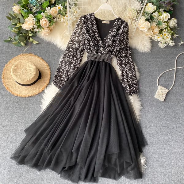 

dressed mesh-knit tattered slices, in mesh with foam sleeves 2021 new summer dress myl0, Black;gray