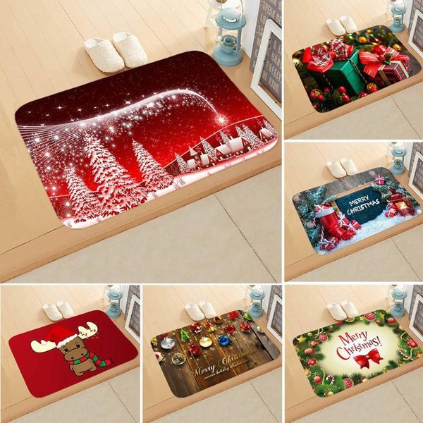 

christmas mat rug christmas tree red festive printed kitchen mats door mat1