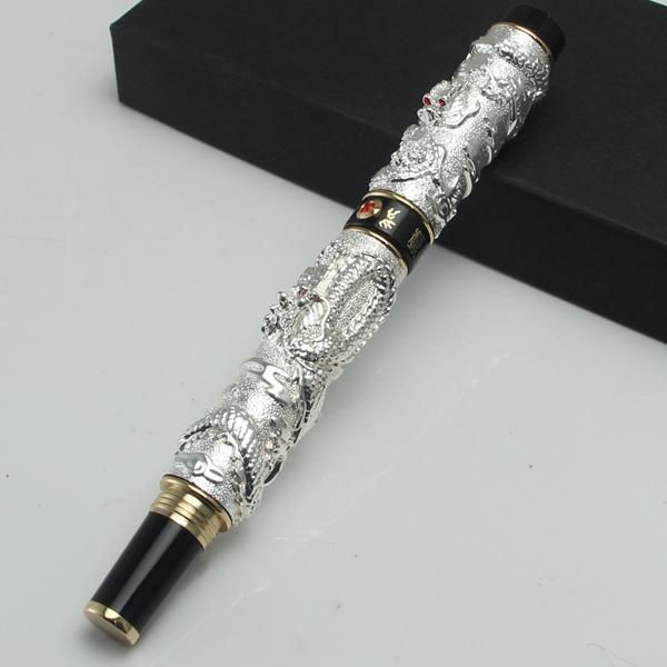

jinhao kawaii plush pens dragon crystal 18kgp b nib vintage fountain pen for writing pen office supplies promotional
