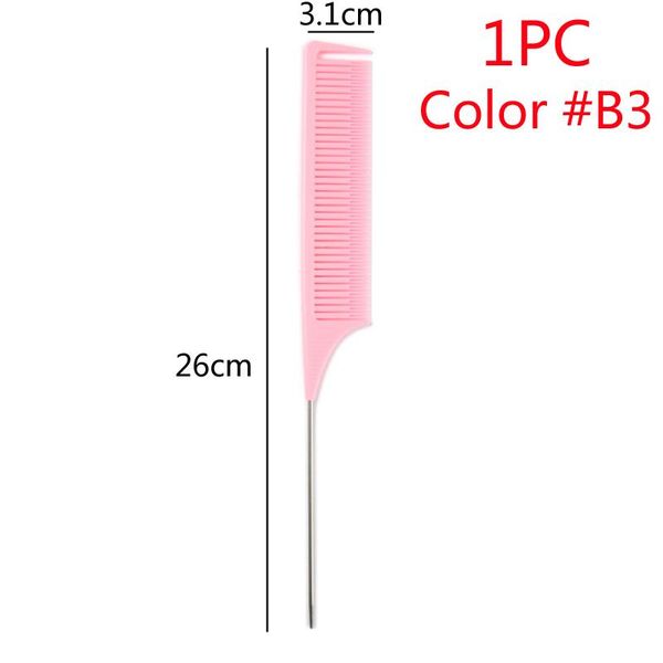 

highlight fine-tooth hair styling comb heat resistant pin rat tail comb separate parting hair salon professional comb q wmtqtm, Silver