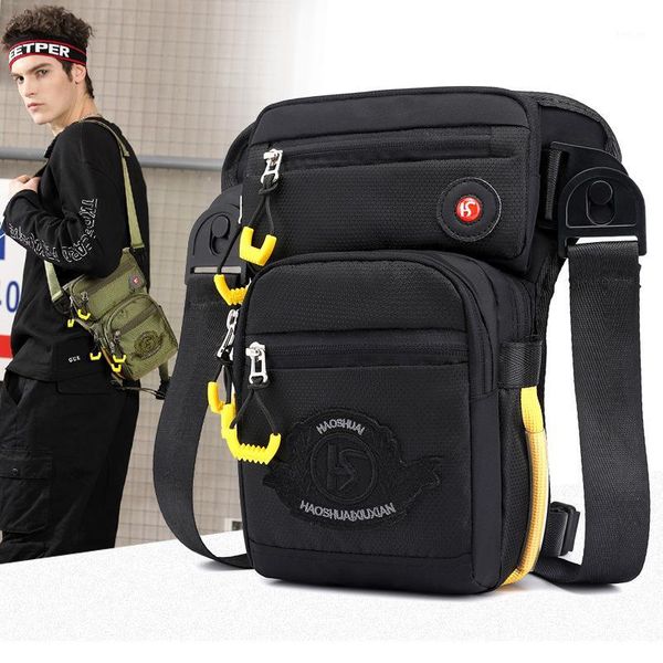 

fashion men nylon drop leg bags hip thigh belt bag fanny pack hip bum pocket casual boys waist bags motorcycle crossbody1