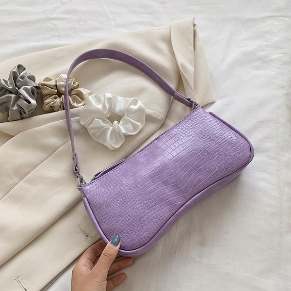 

cross body women totes bags retro alligator pattern clutch handbag female elegant pu leather shoulder shopping purse underarm