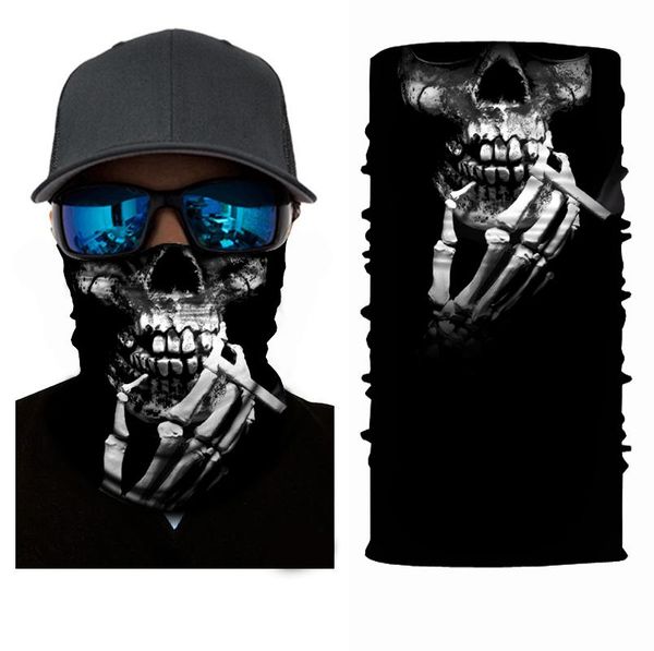

3d bandana headband braga cuello outdoors neck buffs joker anonymous seamless bandana skull motorcycle face mask winter scarf wmtdjx, Black