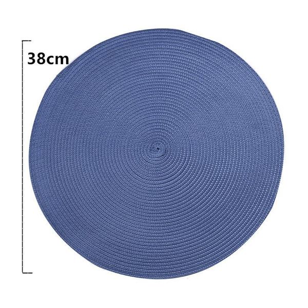 

placemat table mat round placemats pp plastic woven dining table mat heat insulation pot holder cup coasters kitchen acc jlllxy