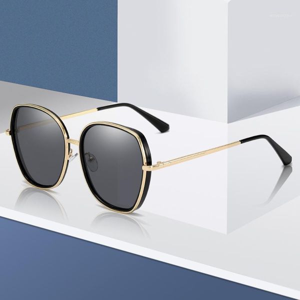 

brand design fashion sunglasses new women metal sun glasses luxury lady oversized sunglass uv400 shades eyewear1, White;black