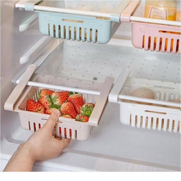 

shelves for the fridge kitchen organizer adjustable kitchen refrigerator storage rack pull-out drawer organiser spa qyldke