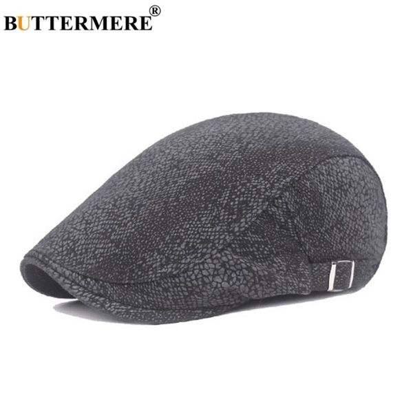 

buttermere black hat beret men driving cap cotton leopard flat cap male classic print adjustable duckbill ivy summer cabbie, Blue;gray