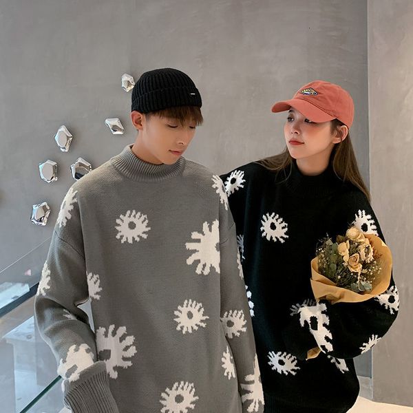 

2021 men's shirt autumn new winter jacquard fine knit long knit, relaxed nightgown, leisure male clothing jrxy, Black