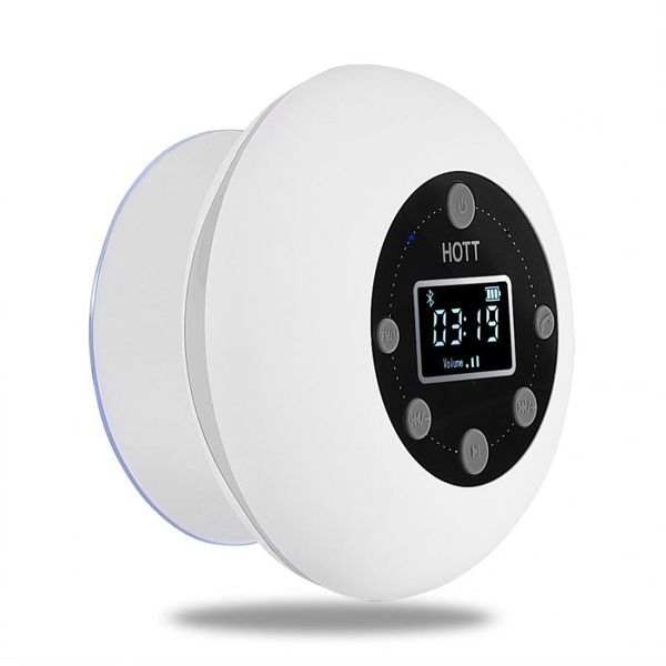 

bluetooth mini wireless водонепроницаемый душ динамик с присоске время цифровой дисплей fm-радио микрофона громкой связи steore