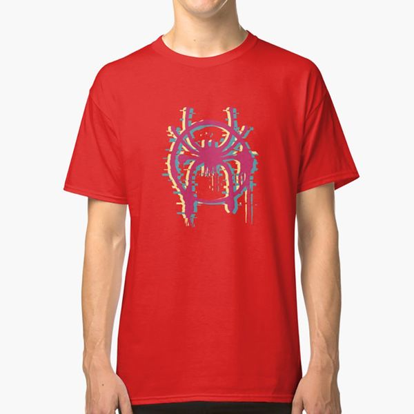 

sport into the spider-verse - (glitch comic colors version) t shirt spider man spiderman glitch miles morales miles spiderverse spider