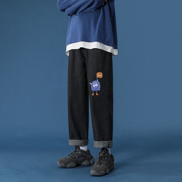 

new men's 2021 spring and winter thin plus drape pants male clothes id3h, Black