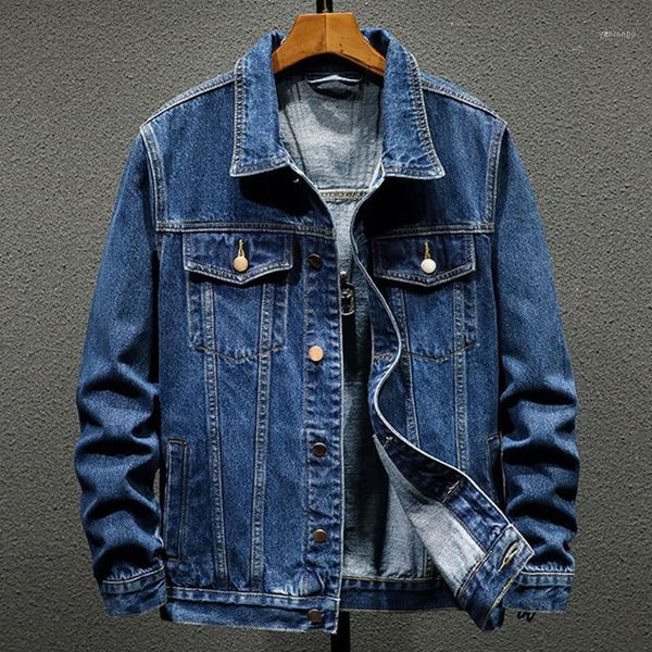

vintage women jacket 2020 autumn winter oversize denim jackets washed blue jeans coat turn-down collar outwear bomber jacket1, Black;brown