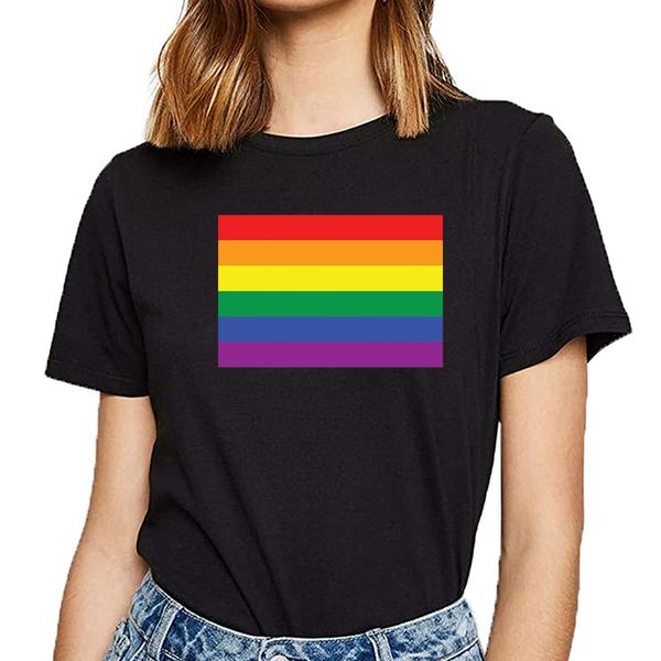 

t shirt women rainbow flag kawaii inscriptions cotton female tshirt sport hooded sweatshirt hoodie