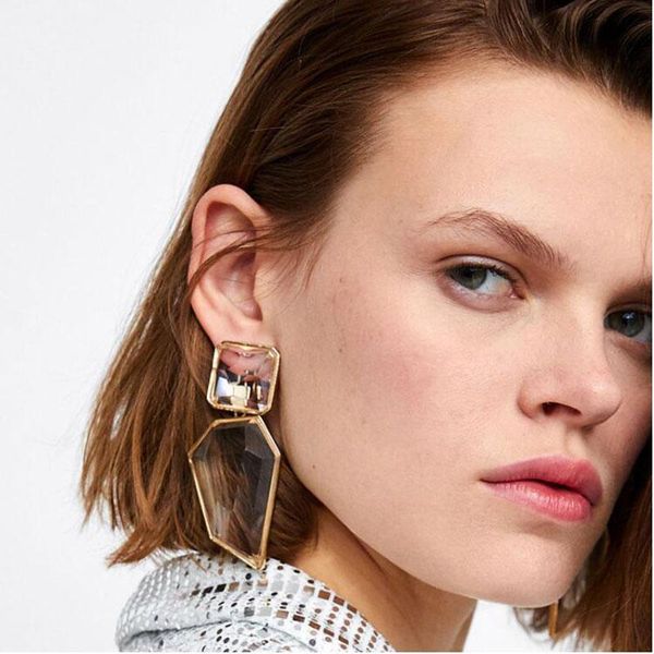 

lady multi color stone pendant earrings for women big luxury wedding jewelry statement dangle drop earring wholesale, Silver