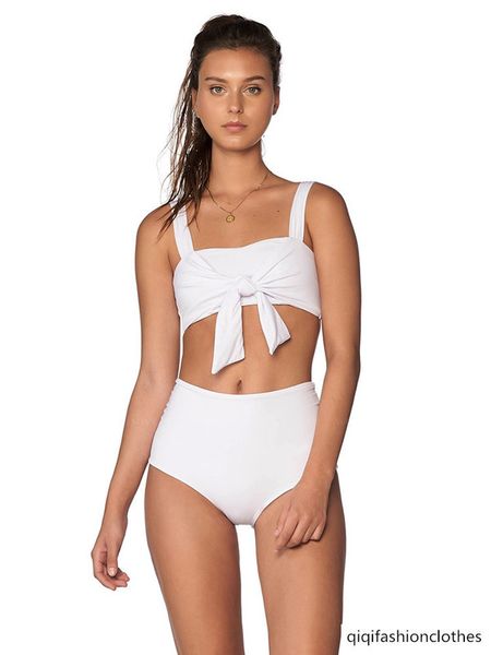 

2019 single bra bow high waist stripe cover belly show thin split bikini, White;black