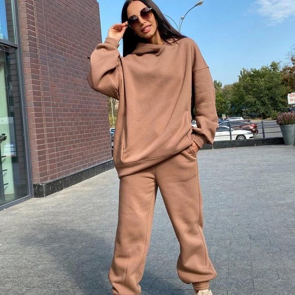 

women's suit sports suit women solid hoodie and pants casual winter two piece set hoodies for sportswear clothing women 20201, Gray