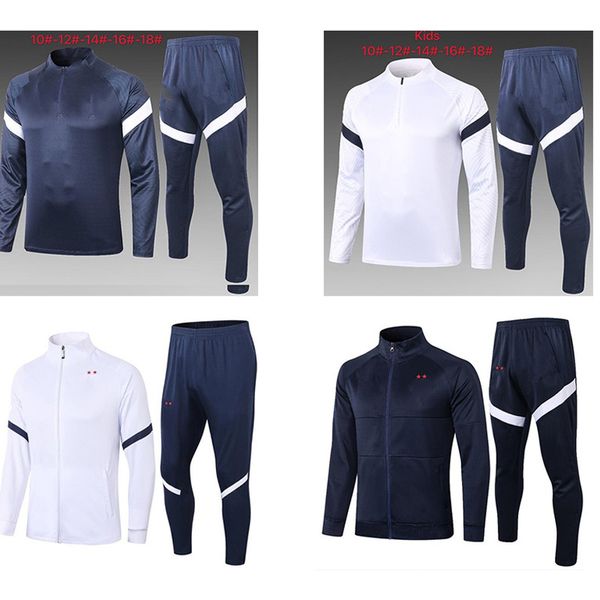 

20 21 2stars maillot de foot kids football jogging tracksuit equipe de 2020 2021 france chandal tracksuit training track suit, Black