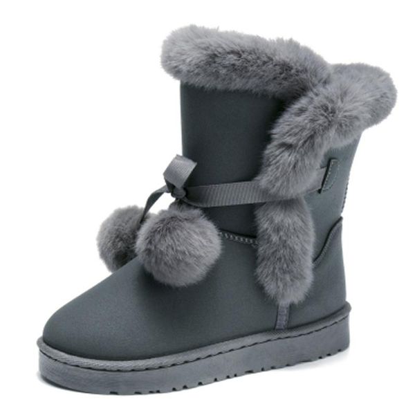 

зимние снежные сапоги женщины вскользь теплые сапоги теплые ботинки, Black