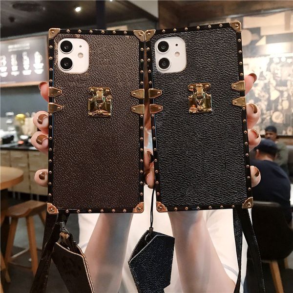 

designer iphone 11pro max case with lanyard strap for iphone 11 11pro xsmax xr 6 7 8plus anti-fall retro printing case