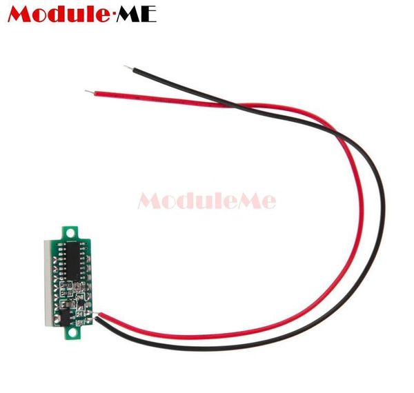 

0.36 inch 2-wire voltmeter dc 4.7~32v mini green led panel voltage meter 3-digital adjus jllimc allguy