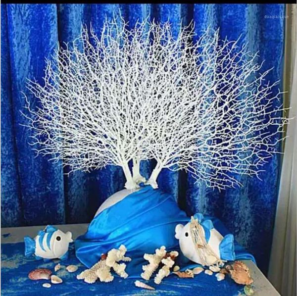 

decorative flowers & wreaths 43cm plastic coral tree branch diy wedding road leading home garden decor flower wall white branches plant deco