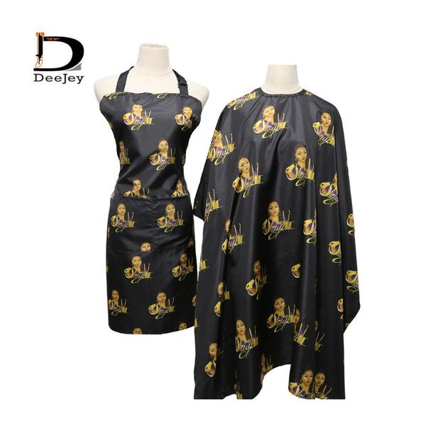 

shower caps custom full repeat logo printing hairdressing salon cape and apron