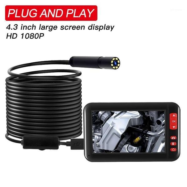 

f200 hd 1080p 8mm lens screen inspection multifunctional waterproof borescope 4.3"lcd screen camera car monitor1