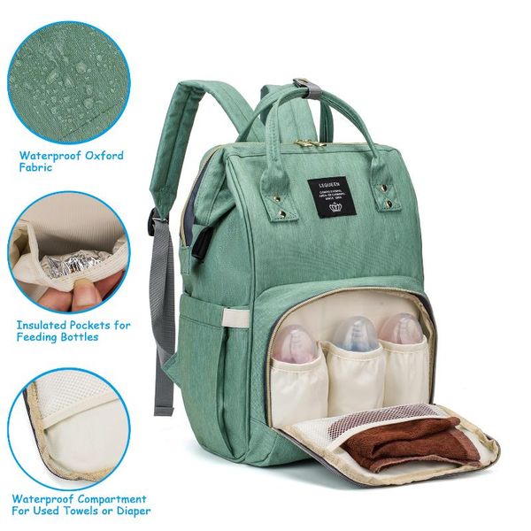 

diaper bags mummy shoulder backpack water resistant oxford cloth baby bottle bag