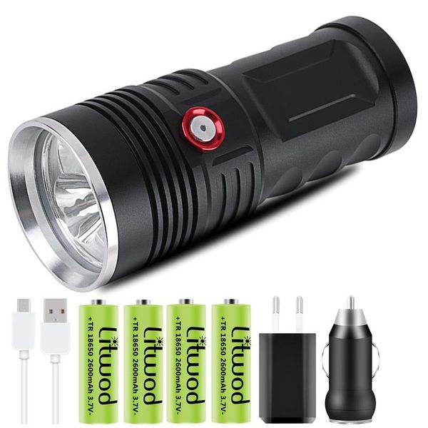 

ultra bright 3шт xhp50.2 4шт 18650 супер мощный светодиодный фонарик 3 режима факел usb аккумуляторная лампа linterna лампы bbyjvp
