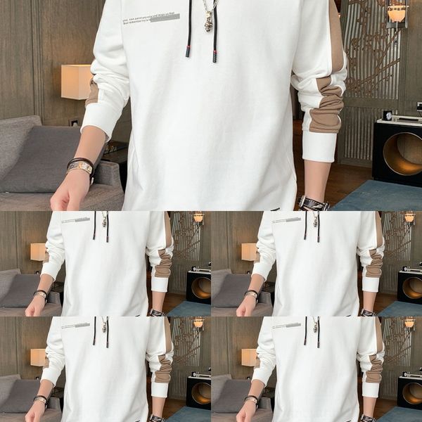 

kfrqd футболка рукав свитер 2020 осень новой моды lzogx top sweatert футболка sweatercasual топ мужская футболка с длинным капюшоном свитер, Black