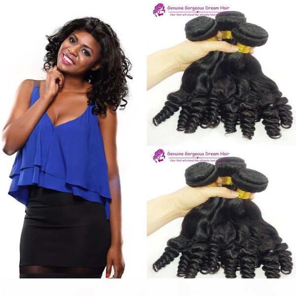 

brazilian hair 3 bundles aunty funmi hair bundles funmi curl natural color double drawn virgin malaysia hair double drawn machine weft, Black