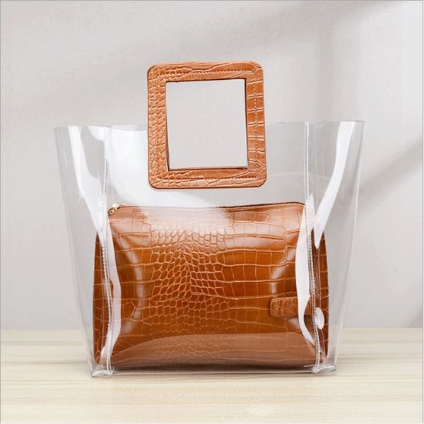 

hbp composite bag messenger bag handbag purse new designer bag fashion two in one transparent lady