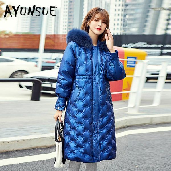 

white duck down jacket women clothes 2020 winter coat women korean fur collar puffer jacket warm parka 9092 yy21721, Black