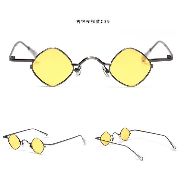 

vintage round polarized sunglasses retro punk hip hop sun glasses for men women small metal small square driving glasses fml, White;black