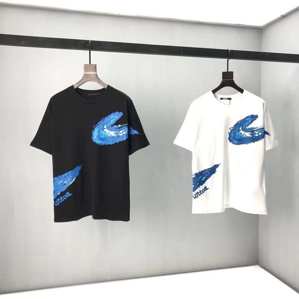 

2021 new mens women designers t shirt fashion men s casual t shirts man clothing street designer short sleeve paris clothes tshirts 83cc, White;black