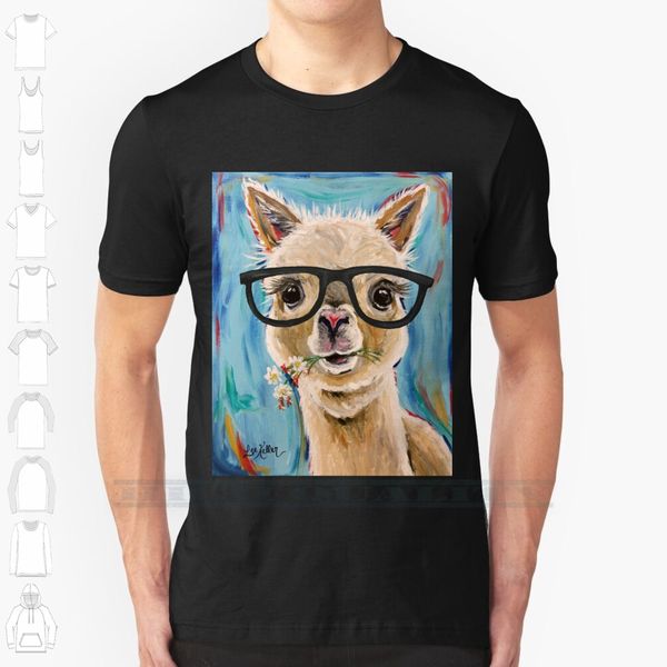 

alpaca with glasses custom design print for men new cool tee t shirt big size 6xl alpaca art alpaca sport hooded sweatshirt hoodie