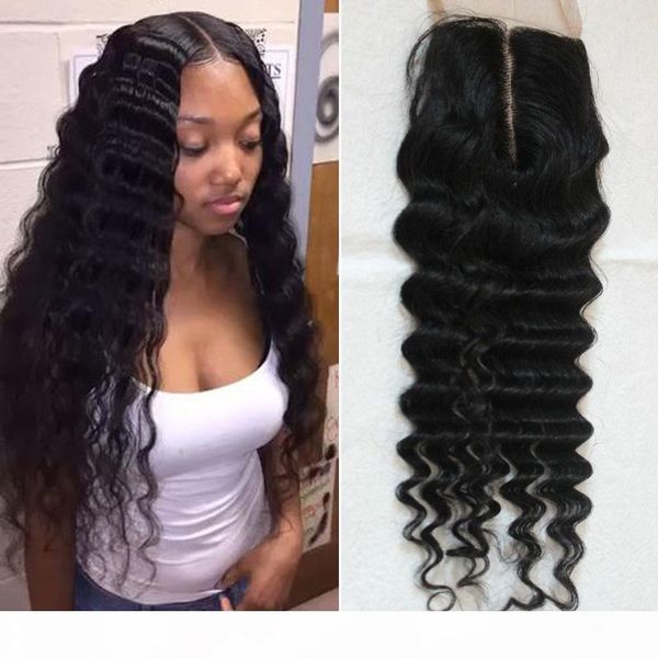 

peruvian deep wave closure unprocessed virgin human hair lace closure part middle part 3 way part 5pcs hair closure fast shiping, Black;brown