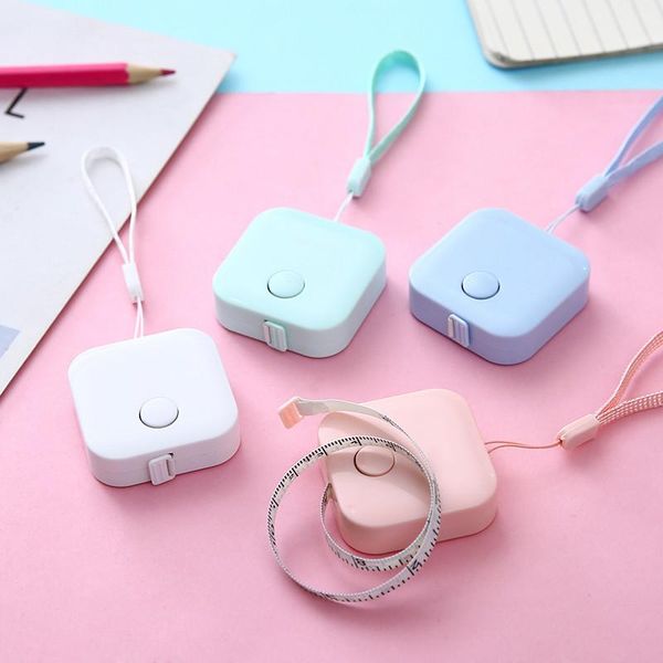 

1pc portable 150cm/60" tape measures retractable ruler children height ruler clothes sewing tool centimeter inch roll tape, Black