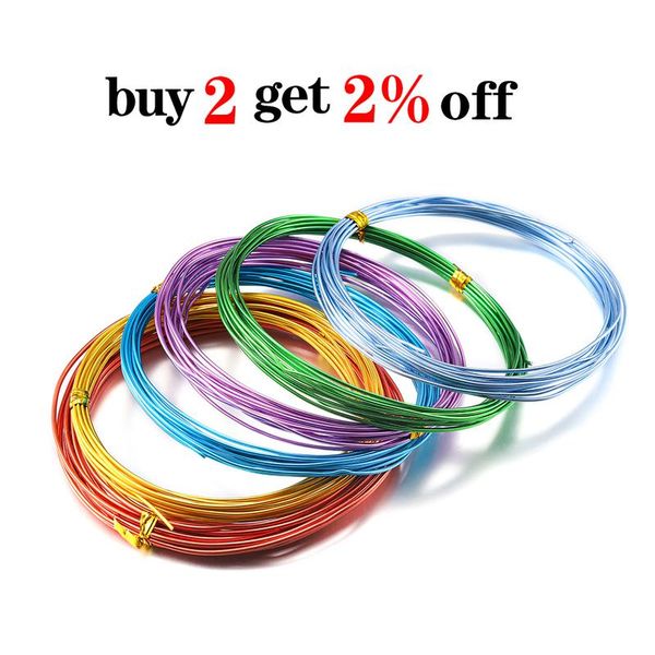 

2-10m/roll soft anadized metal aluminum wire versatile painted handmade craft floristry wires for diy earrings jewelry wmtoao, White;red
