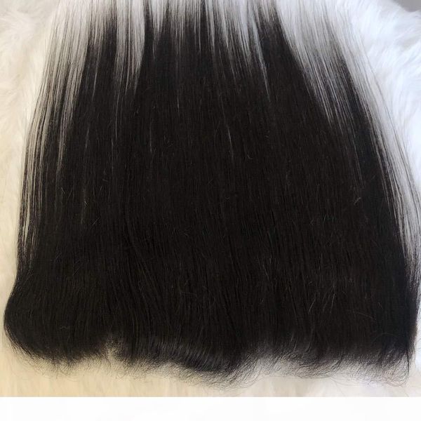 

прозрачные кружева фронтальной 13x4 уха до уха перуанской девы волос прямо объемной волна кружева фронтальной закрытие pre щипковых hairline, Black