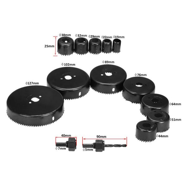 

16pc diy hole saw bit cutting set kit wood sheet metal alloys wood metal sheet alloys tool parts