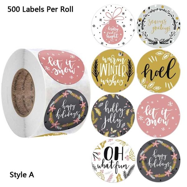 

gift wrap 500pcs round 6 designs merry christmas thank you stickers seal labels for envelope cards package scrapbooking decor